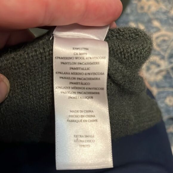 Rails Perci Olive Green Star Design Pullover Boho Sweater Contemporary - Picture 11 of 12